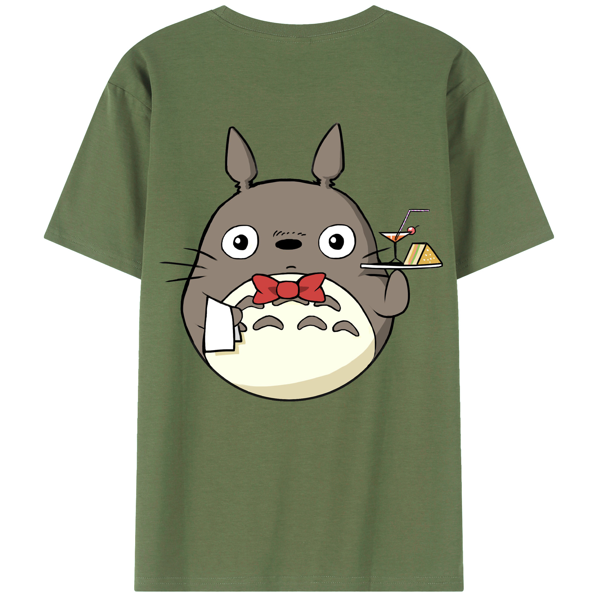 （画像用） となりのトトロ 草壁メイ 草壁サツキ My Neighbor Totoro Satsuki Kusakabe Mei Kusakabe 綿100％ メンズ半袖Tシャツ（バックプリント） 通気性